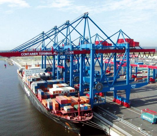 Double-trolley quayside container crane