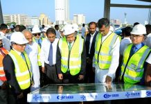 斯里兰卡总理拉尼尔﹒维克拉马辛哈视察港口城项目