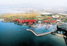 Reclamation of 1.4 million m2 and shore protection works in Sabah, Malaysia.