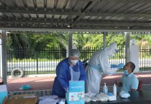 中交马东铁项目六分部组织为复工人员进行核酸检测