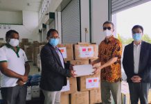 东帝汶公司向驻在国捐赠防疫物资