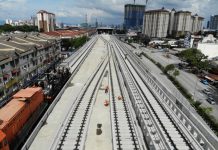 吉隆坡地铁二号线项目正线第一阶段道床验收全部完成