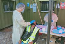 马来西亚沙捞越第二干道B1标项目为现场员工进行核酸检测