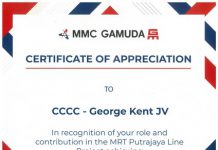 吉隆坡地铁二号线项目荣获业主代建方五星嘉奖