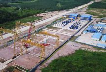 马东铁六分部马兰梁场9台龙门吊已全部安装完成