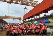 马东铁六分部关丹制梁场通过局级投产鉴定