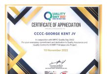 吉隆坡地铁二号线项目荣获业主质量嘉奖