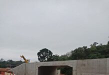 马东铁六分部VBC18框架涵洞主体施工完成