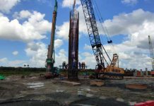 马来西亚砂捞越塞京卡特大桥项目首根钻孔灌注桩成功浇筑