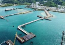 马来西亚沙巴油码头项目桩基施工全部完成