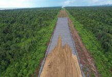 沙捞越第二干道B1标项目底层土工布铺设按期顺利完成