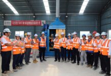 马东铁项目十分部举行500米长轨焊接启动仪式