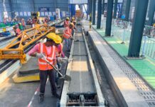 马东铁十分部轨枕预制突破6万根