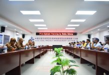 中交马东铁项目十分部开展消防栓安全培训活动