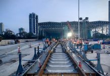 马新捷运系统轨道工程项目首组道岔顺利完成铺设