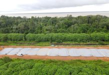 马来西亚沙捞越第二干道B1项目水袋堆载方案正式施工