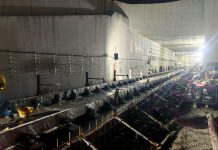 马新捷运RTS轨道项目隧道段无砟道床首次浇筑顺利完成