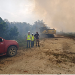 关丹物流园项目快速响应扑灭山火